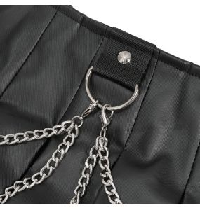 Black 'Jordanes' Vegan Leather Skirt