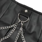 Black 'Jordanes' Vegan Leather Skirt