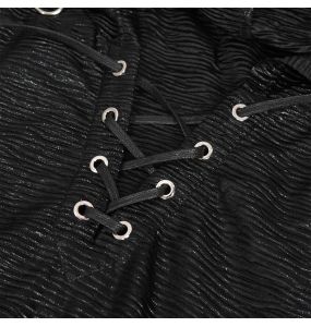 Black 'Ammius' Sleeveless and Hooded T-Shirt