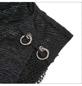 Black 'Ammius' Sleeveless and Hooded T-Shirt