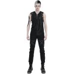 Black 'Ammius' Sleeveless and Hooded T-Shirt