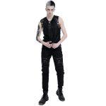 Black 'Ammius' Sleeveless and Hooded T-Shirt