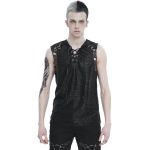 Black 'Ammius' Sleeveless and Hooded T-Shirt