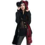 Black and Red 'Kitty' Hooded Scarf