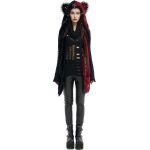 Black and Red 'Kitty' Hooded Scarf