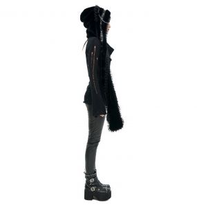 Black and Red 'Kitty' Hooded Scarf