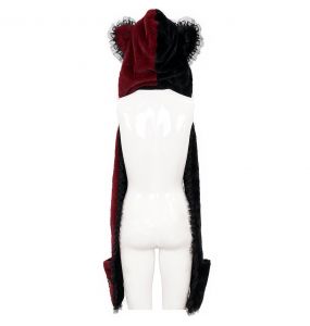 Black and Red 'Kitty' Hooded Scarf