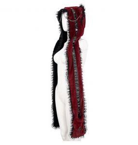 Black and Red 'Kitty' Hooded Scarf