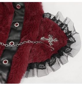 Black and Red 'Kitty' Hooded Scarf