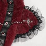 Black and Red 'Kitty' Hooded Scarf