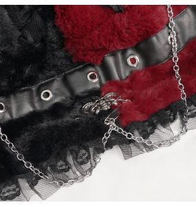 Black and Red 'Kitty' Hooded Scarf
