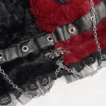 Black and Red 'Kitty' Hooded Scarf