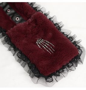 Black and Red 'Kitty' Hooded Scarf