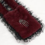 Black and Red 'Kitty' Hooded Scarf