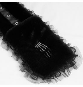 Black and Red 'Kitty' Hooded Scarf