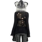 Black and White 'Kitty' Hooded Scarf