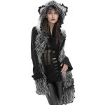 Black and White 'Kitty' Hooded Scarf