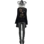 Black and White 'Kitty' Hooded Scarf