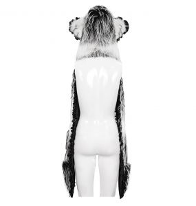 Black and White 'Kitty' Hooded Scarf