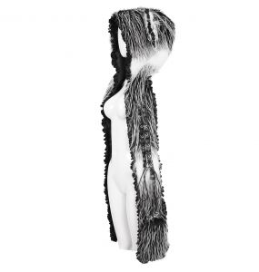 Black and White 'Kitty' Hooded Scarf