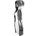 Black and White 'Kitty' Hooded Scarf