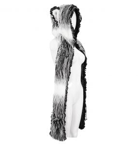 Black and White 'Kitty' Hooded Scarf