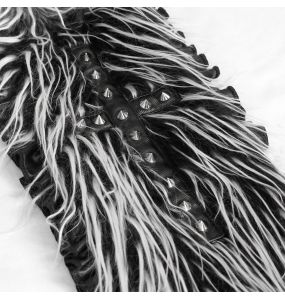 Black and White 'Kitty' Hooded Scarf