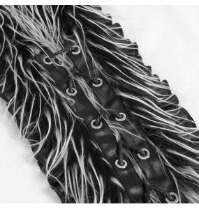 Black and White 'Kitty' Hooded Scarf