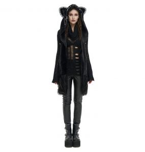 Black 'Kitty' Hooded Scarf