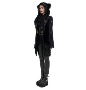 Black 'Kitty' Hooded Scarf