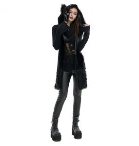 Black 'Kitty' Hooded Scarf