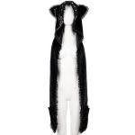 Black 'Kitty' Hooded Scarf