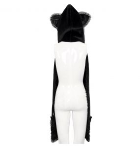 Black 'Kitty' Hooded Scarf