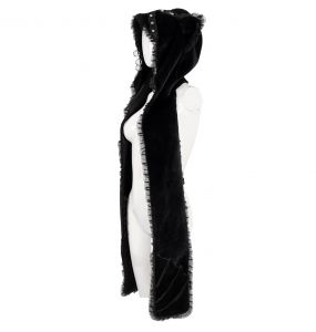 Black 'Kitty' Hooded Scarf