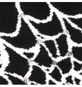 Bonnet 'White Spider Web' Noir