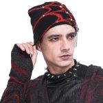 Black and Red Spider Web Beanie