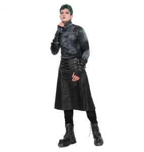 Jupe Kilt 'Stormshadow' Grise avec Chaîne