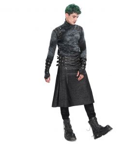 Jupe Kilt 'Stormshadow' Grise avec Chaîne