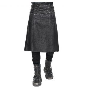 Jupe Kilt 'Stormshadow' Grise avec Chaîne