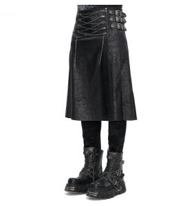 Jupe Kilt 'Stormshadow' Grise avec Chaîne