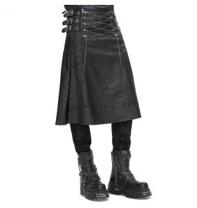 Jupe Kilt 'Stormshadow' Grise avec Chaîne