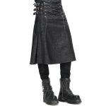 Jupe Kilt 'Stormshadow' Grise avec Chaîne