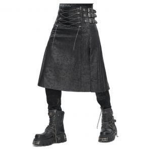 Jupe Kilt 'Stormshadow' Grise avec Chaîne