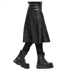 Jupe Kilt 'Stormshadow' Grise avec Chaîne