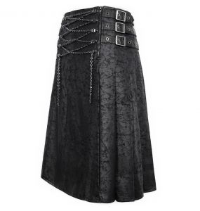 Jupe Kilt 'Stormshadow' Grise avec Chaîne
