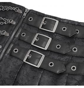 Jupe Kilt 'Stormshadow' Grise avec Chaîne