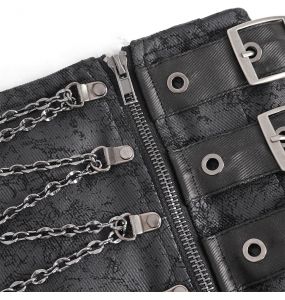 Jupe Kilt 'Stormshadow' Grise avec Chaîne