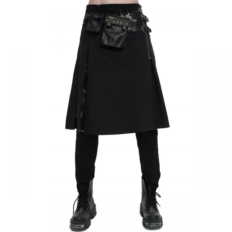 Black 'Walahmar' Kilt with Kilt Bag