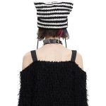 Bonnet 'Liuva' Rayé Noir et Blanc