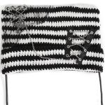 Bonnet 'Liuva' Rayé Noir et Blanc